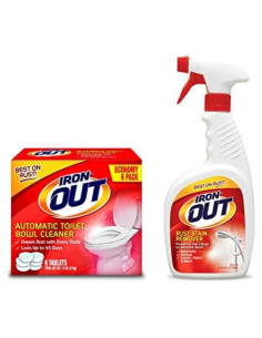 Limpiador Automático de Inodoro Iron Out 6 Tabletas y Spray