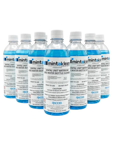 Limpiador de Líneas de Agua Dental Mint-A-Kleen 10 Botellas 16 oz