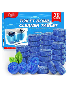 Tabletas Limpiadoras de Inodoro Msvvko - 30 Tabletas Azul, Aroma Limón