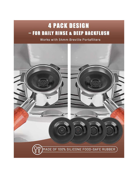 Juego de Discos de Limpieza 54mm YLAOSIOA para Espresso