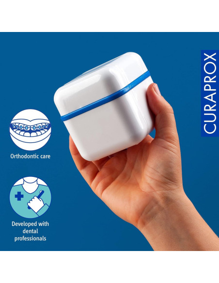Caja de Limpieza Curaprox BDC 110 para Dentaduras Azul