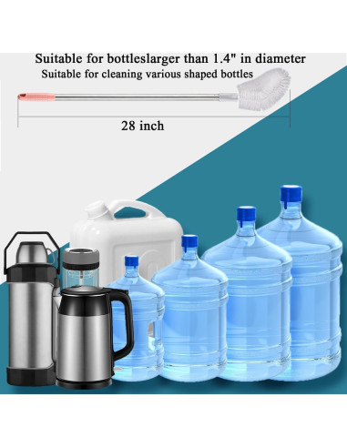 Cepillo de Botella RDGDFONG 71 cm Acero Inoxidable Rosa