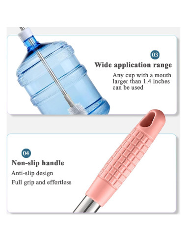 Cepillo de Botella RDGDFONG 71 cm Acero Inoxidable Rosa