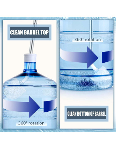 3 Cepillos de Botella Kehail Extra Largo 66cm para Cubos