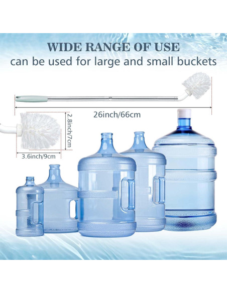 3 Cepillos de Botella Kehail Extra Largo 66cm para Cubos