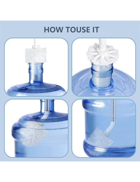 3 Cepillos de Botella Kehail Extra Largo 66cm para Cubos