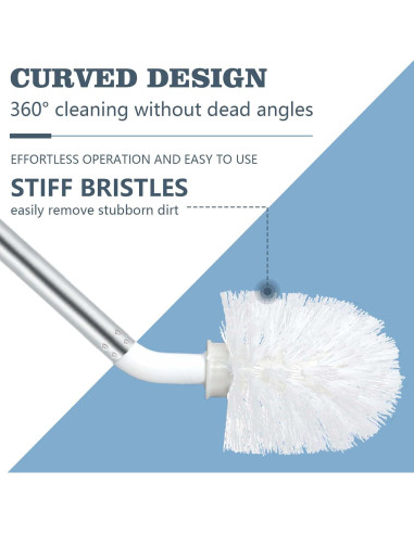 3 Cepillos de Botella Kehail Extra Largo 66cm para Cubos