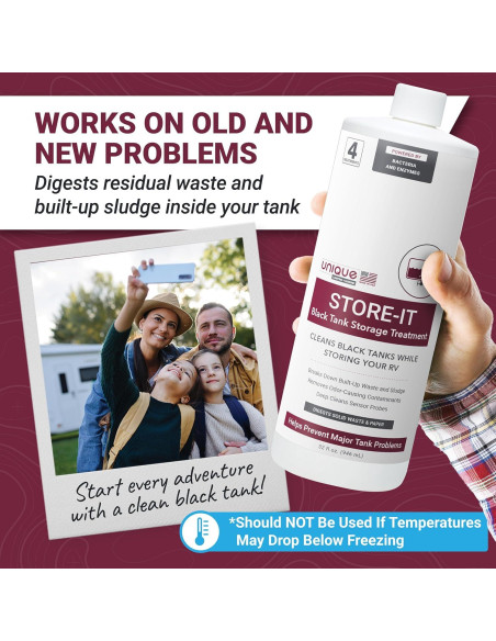 Limpiador Líquido para Tanques Negros RV Unique Store-It 946 ml