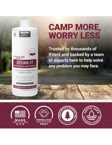Limpiador Líquido para Tanques Negros RV Unique Store-It 946 ml