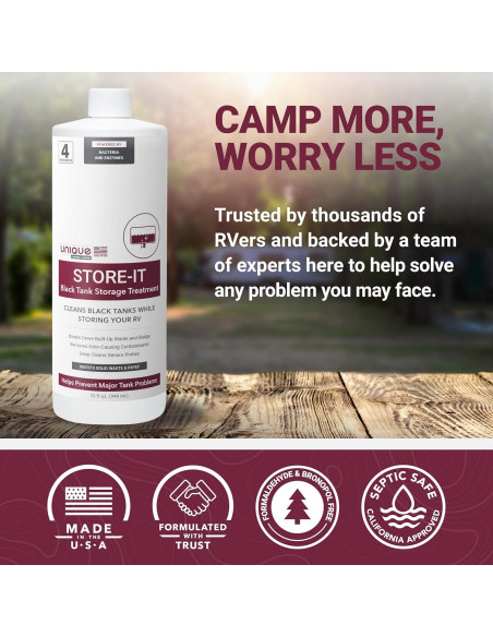 Limpiador Líquido para Tanques Negros RV Unique Store-It 946 ml