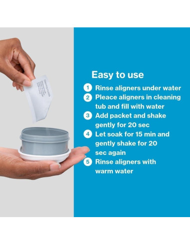 Cristales de Limpieza Invisalign - 50 Paquetes para Alineadores