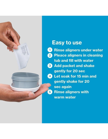 Cristales de Limpieza Invisalign - 50 Paquetes para Alineadores