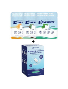 Paquete de 60 Caramelos Movemints y 120 Tabletas Limpiadoras