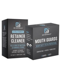 M3 Naturals Paquete de Limpiador de Retenedores y Protector Bucal
