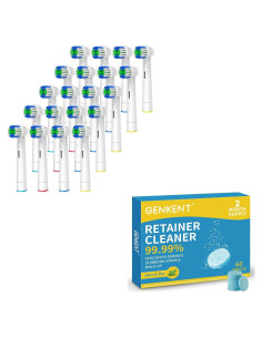 Cabezas de Repuesto Oral-B + Tabletas de Limpieza 60 Unidades