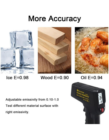 Termómetro Infrarrojo Digital KETOTEK KT600B -50C a 600C