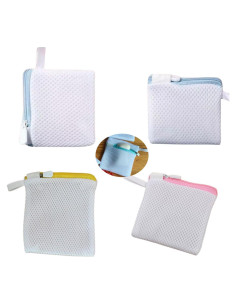 Paquete de 4 Bolsas de Lavandería DraCra con Cremallera