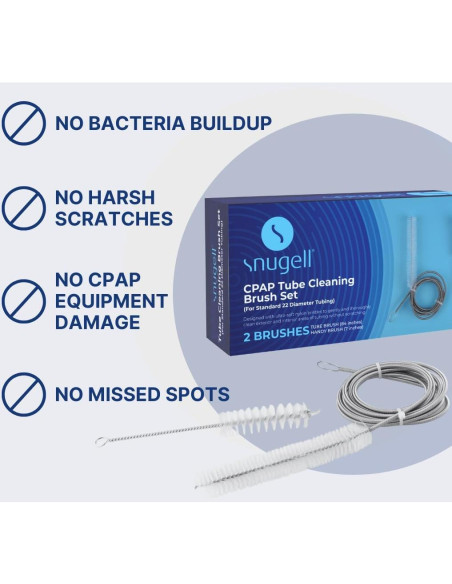 Juego de Cepillos Limpiadores CPAP Snugell - 2 Piezas 213 cm y 18 cm