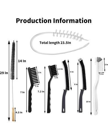 Kit de limpieza 7 piezas LIFCIUSO para lavadoras y hogar