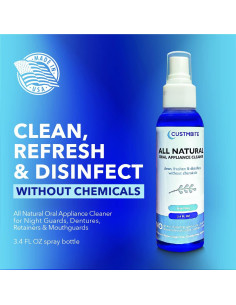 Limpiador Natural para Dentaduras y Retenedores CustMBite 100ml 2