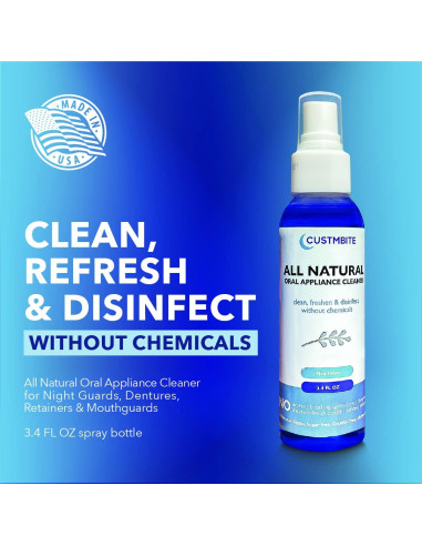 Limpiador Natural para Dentaduras y Retenedores CustMBite 100ml