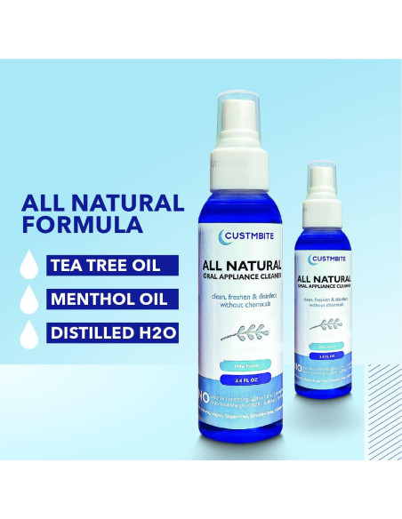 Limpiador Natural para Dentaduras y Retenedores CustMBite 100ml