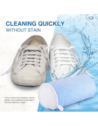 Bolsas de Lavandería para Zapatos Teletrogy Azul - 2 Pares de Árboles Ajustables