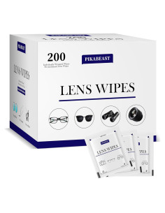 200 Toallitas Limpiadoras Pikabeast para Lentes y Pantallas