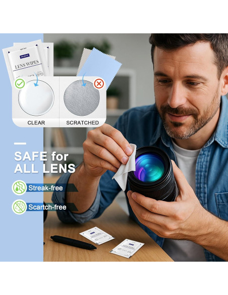 200 Toallitas Limpiadoras Pikabeast para Lentes y Pantallas