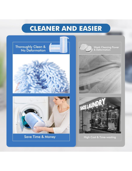 Bolsas de Lavandería para Zapatos Teletrogy Azul - 2 Pares de Árboles Ajustables