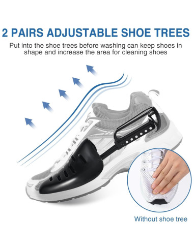 Bolsas de Lavandería para Zapatos Teletrogy Azul - 2 Pares de Árboles Ajustables