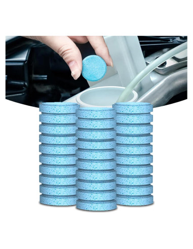 30 Tabletas Limpiaparabrisas KUQUTIDY, Concentrado Eficaz