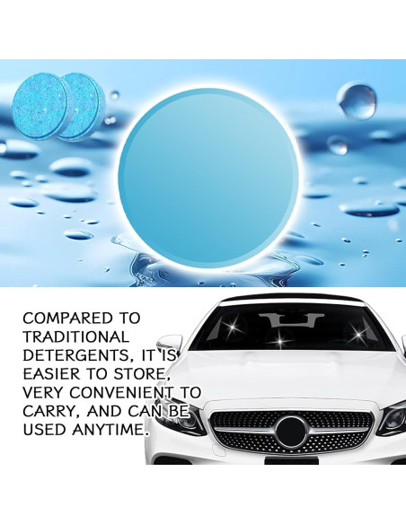 30 Tabletas Limpiaparabrisas KUQUTIDY, Concentrado Eficaz