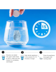 Tabletas Limpiadoras de Dentaduras AmeriCan Goods 40 Unidades Sabor Menta 2