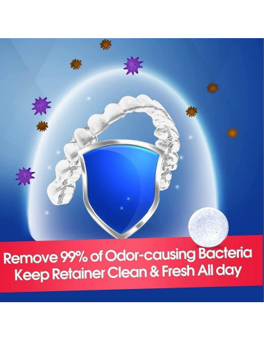 Tabletas Limpiadoras de Dentaduras AmeriCan Goods 40 Unidades Sabor Menta