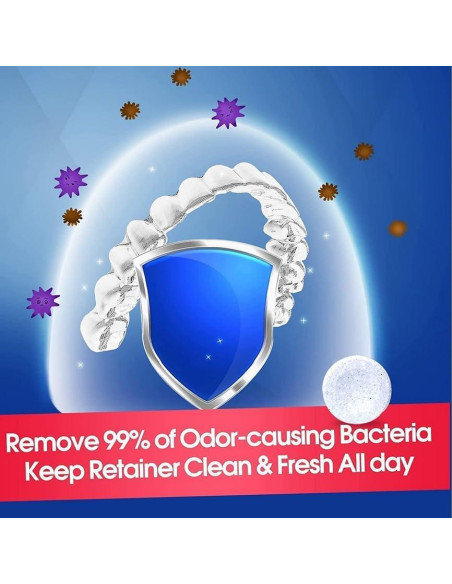 Tabletas Limpiadoras de Dentaduras AmeriCan Goods 40 Unidades Sabor Menta