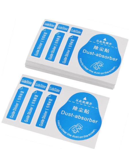 50 Etiquetas de Eliminación de Polvo uxcell para Pantallas 8x5cm