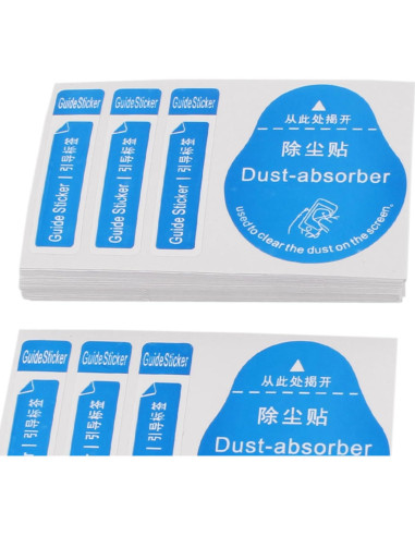 50 Etiquetas de Eliminación de Polvo uxcell para Pantallas 8x5cm