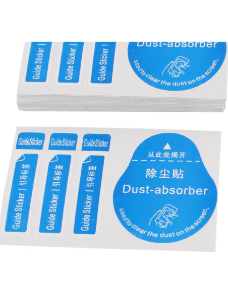 50 Etiquetas de Eliminación de Polvo uxcell para Pantallas 8x5cm