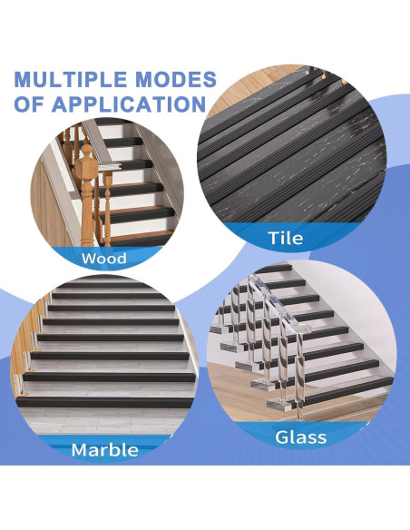 Protector de Escalera Antideslizante TFXXSJWY 3.66m Negro