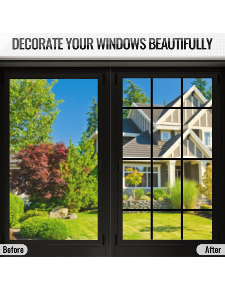 Kit de Rejillas para Ventanas KQYSLXG 9m PVC Negro