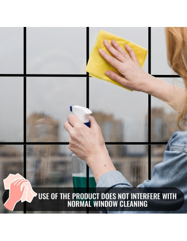 Kit de Rejillas para Ventanas KQYSLXG 9m PVC Negro