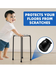 20 Protectores de Suelo para Patas de Sillas MOYOHIM 10-14mm 2