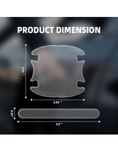 Protector de Manija de Puerta de Auto Meorain 8PCS Transparente 2