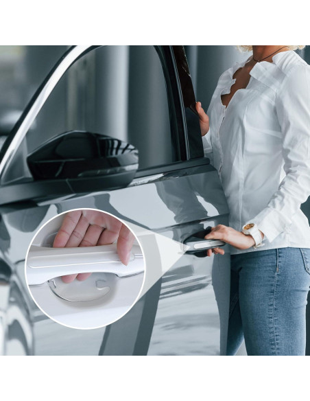 Protector de Manija de Puerta de Auto Meorain 8PCS Transparente