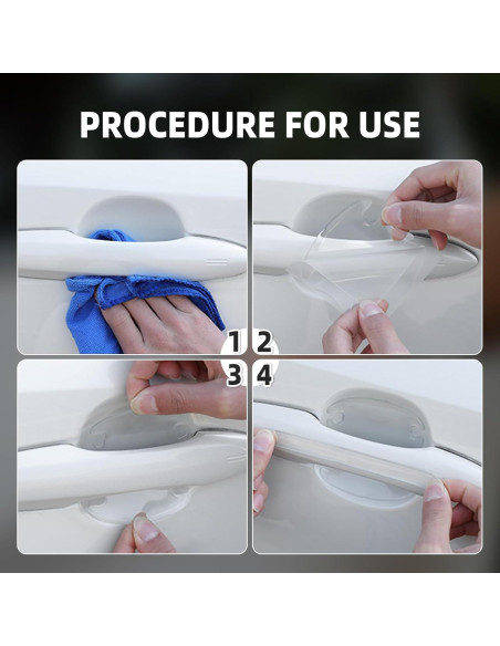 Protector de Manija de Puerta de Auto Meorain 8PCS Transparente