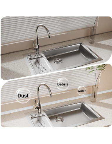 Moldura Flexible Autoadhesiva GCJUYA 120 cm Blanco Silicona