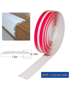 Protector de Esquinas Autoadhesivo COUKIU 1.6cm x 3.05m Blanco 2