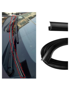 Tira de Sellado de Goma para Parabrisas WINUERK 1.7m Universal