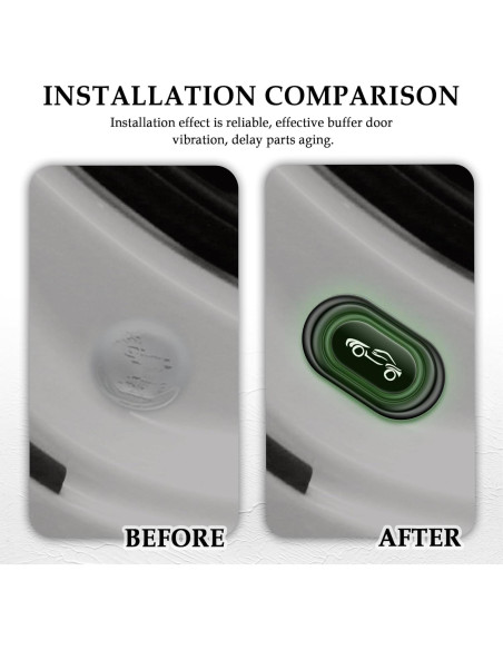 16 Amortiguadores de Puerta de Coche Stacool - Silicona Luminoso